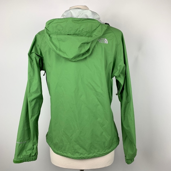 NORTH FACE S Hyvent Waterproof Hooded Jacket Green - Picture 3 of 8